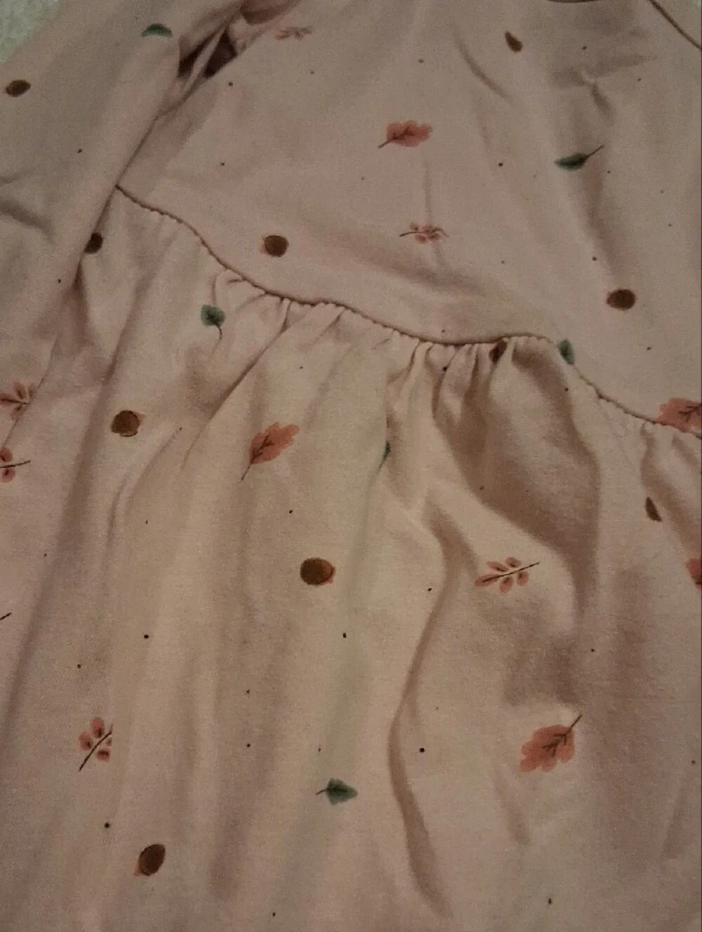 Carter's Cream Ribbed & Pink Floral Peplum Top With Flare Jeans